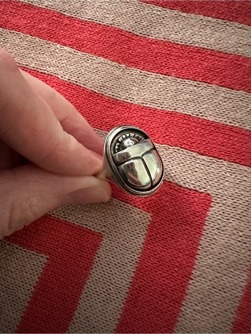 Pamela Love Sterling Silver Scarab Ring Sz 7 - Picture 2 of 6